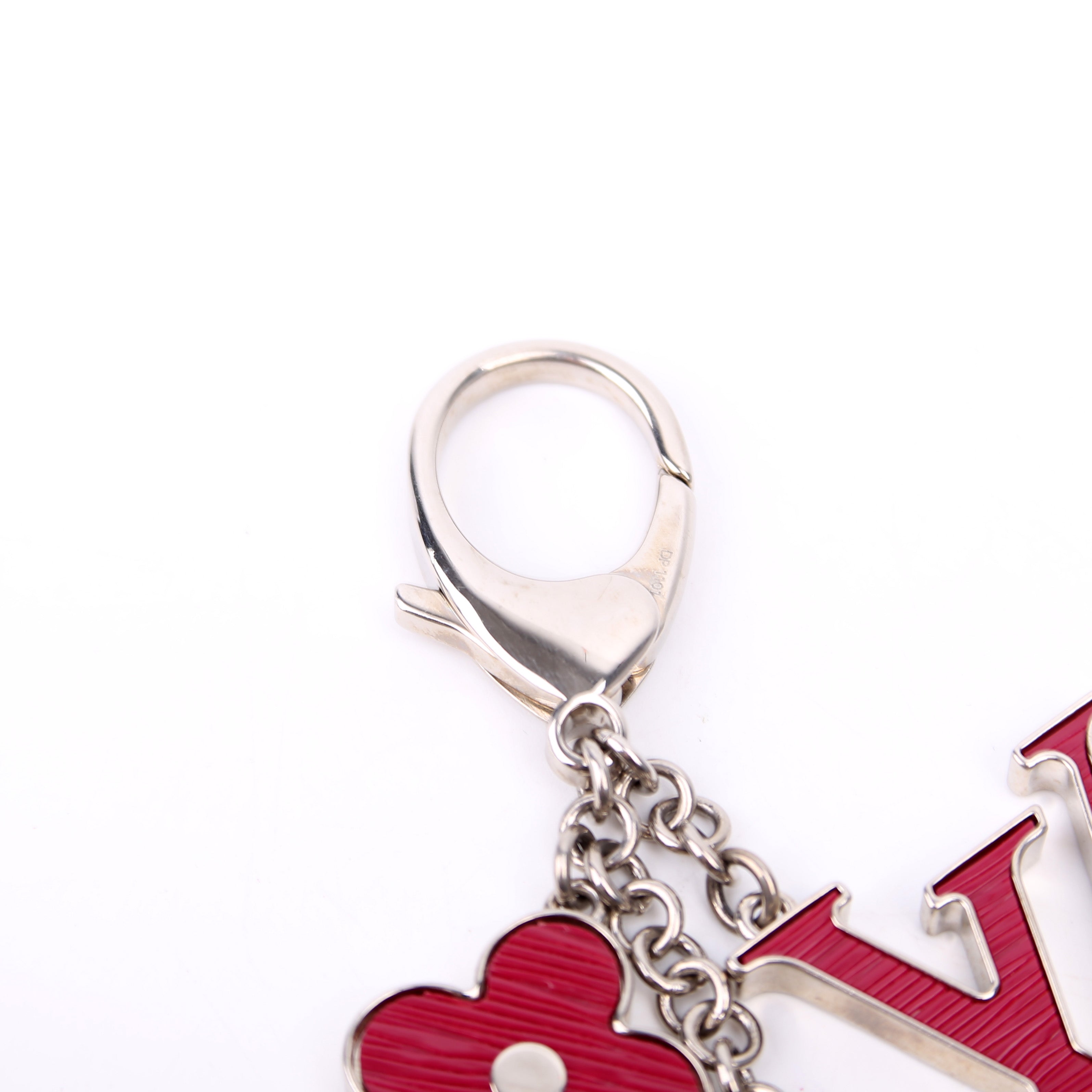 Fleur D'Epi Bag Charm SIlver/Berry