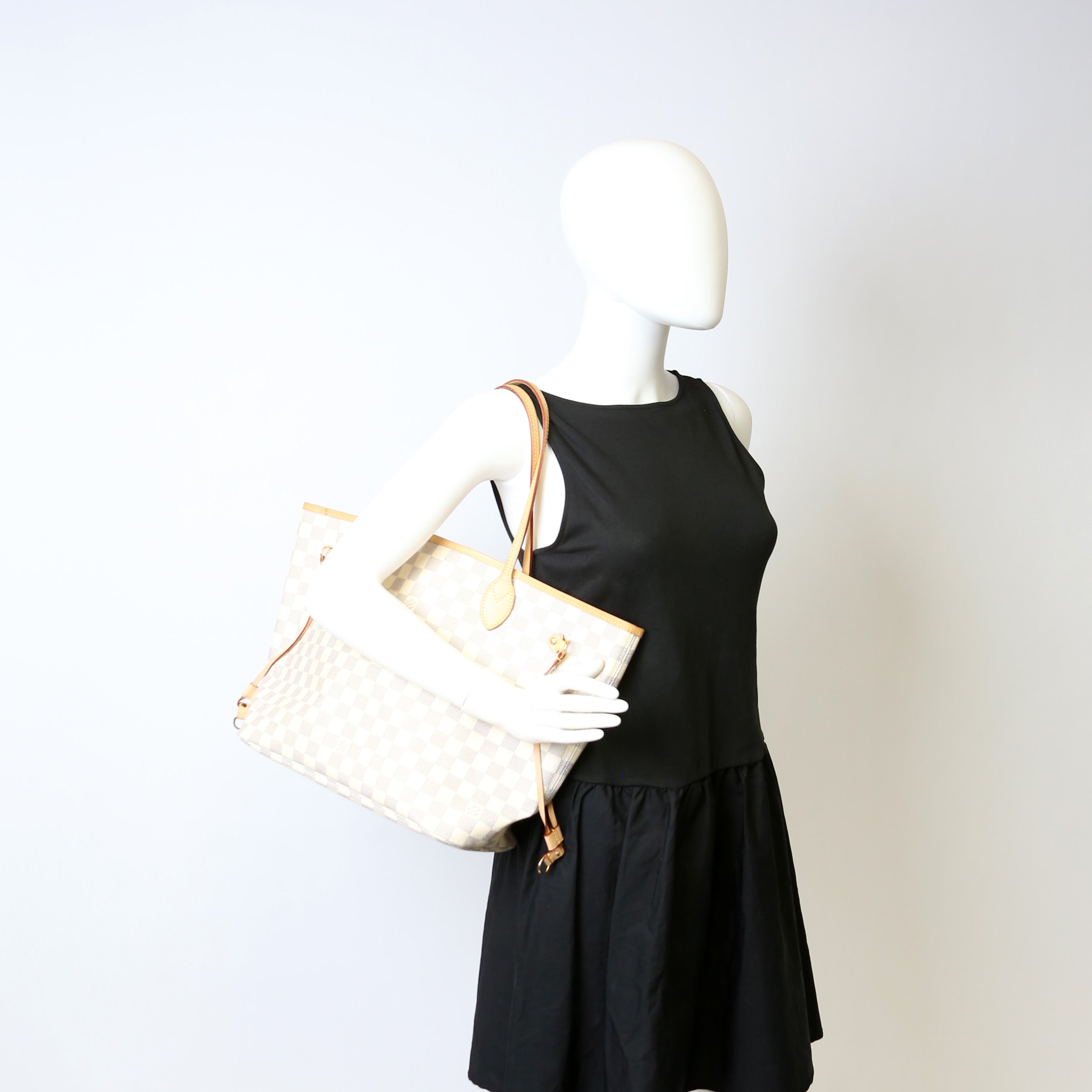 Neverfull with Wallet MM Damier Azur