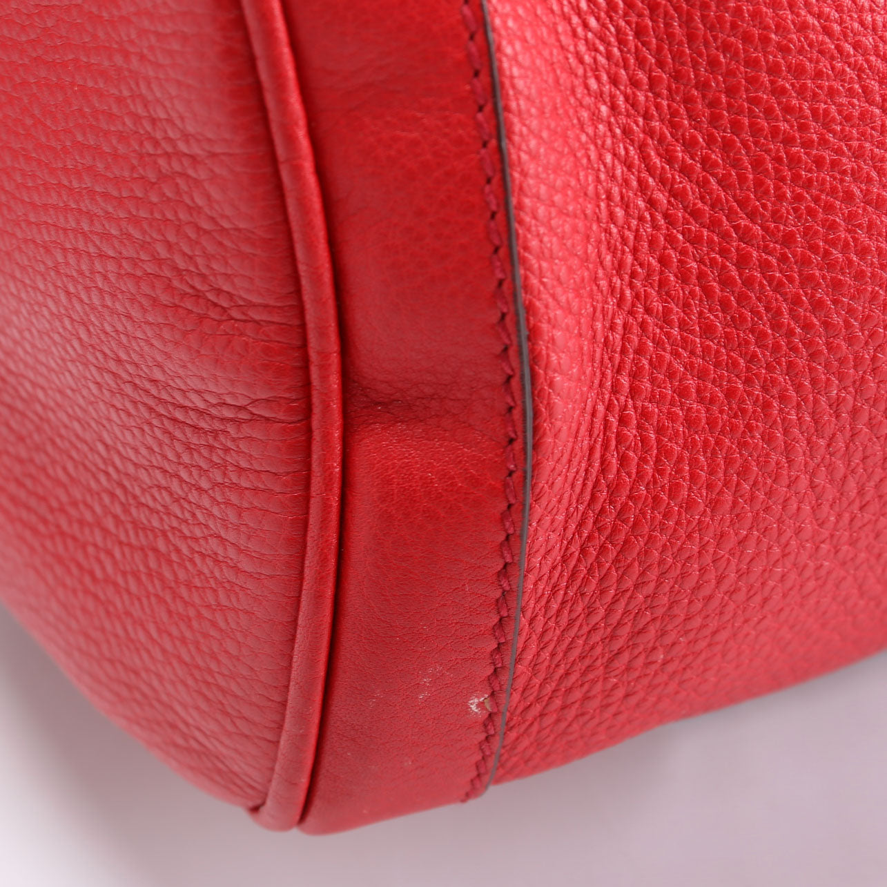 282302 Soho Leather Boston Bag Red