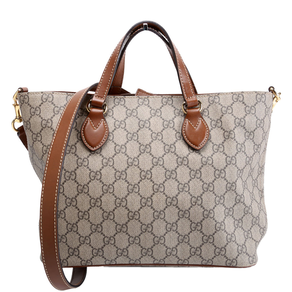 473887 GG Supreme Small Tote Brown