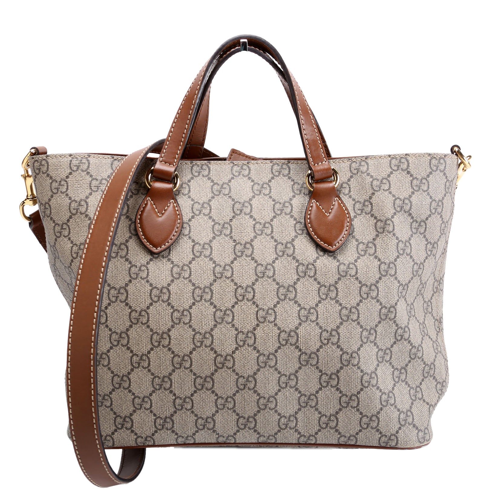 473887 GG Supreme Small Tote Brown