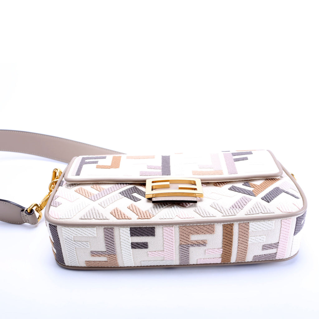 8BR600 FF Jacquard Baguette Taupe/Multicolor