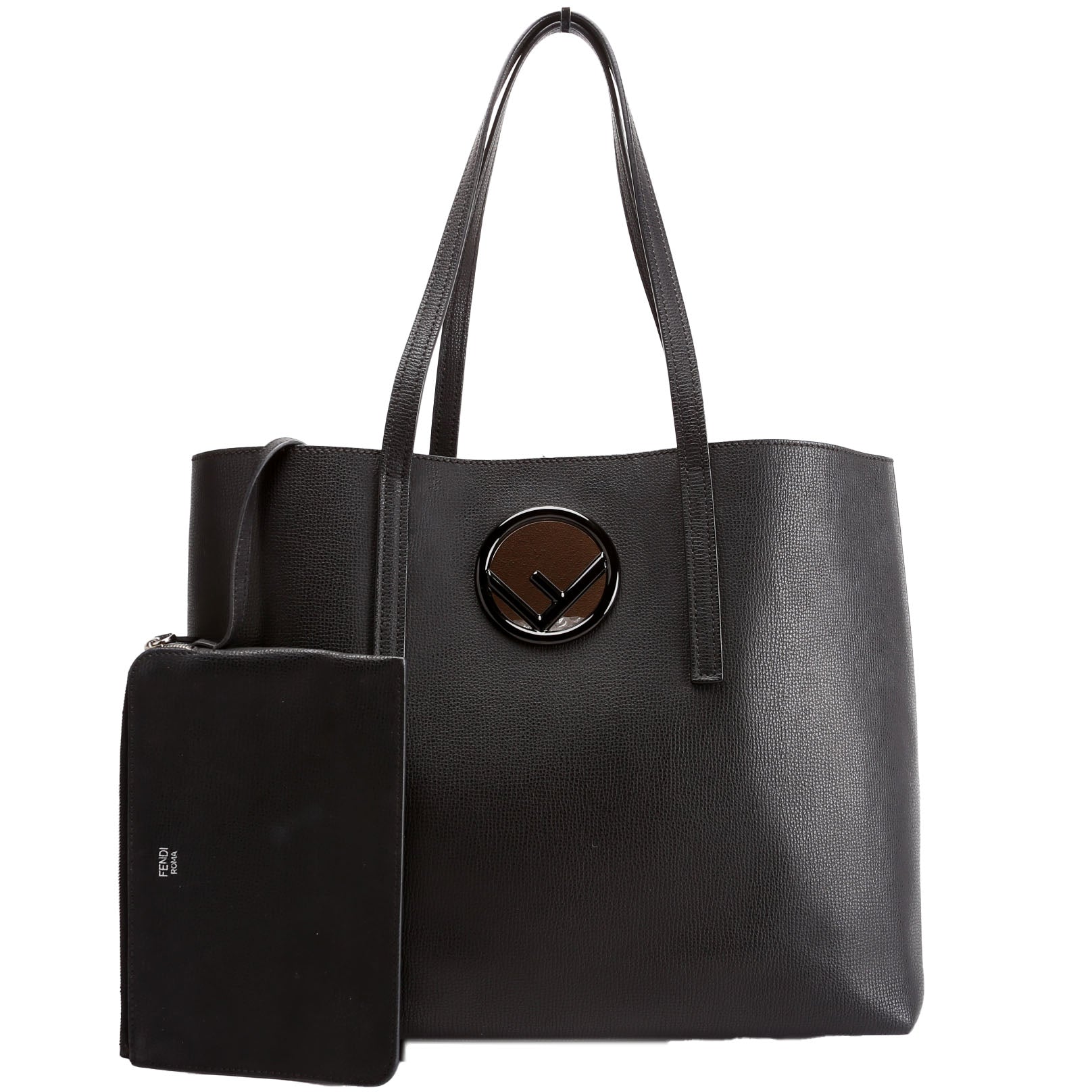 8BH348 F Logo Shopper Black