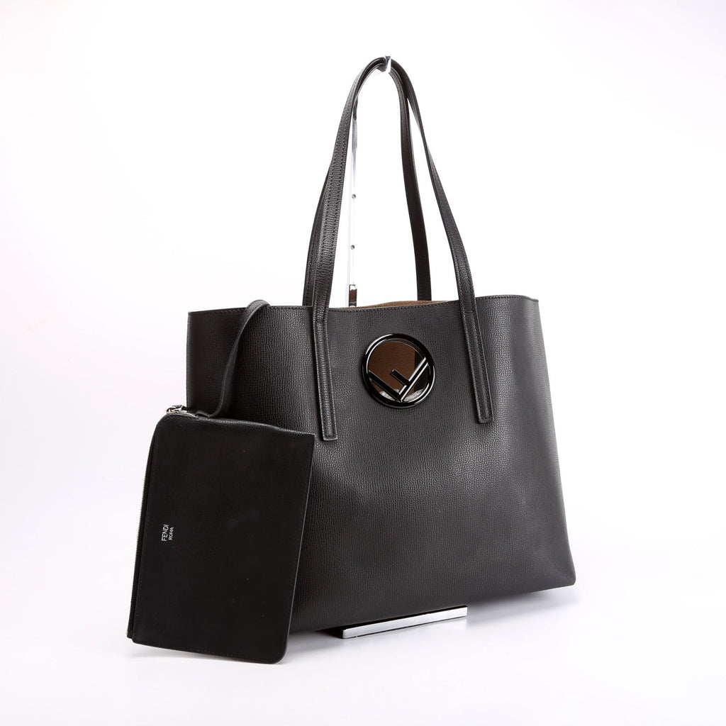 8BH348 F Logo Shopper Black