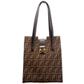 FF Zucca Vertical Tote Vintage Brown/Black