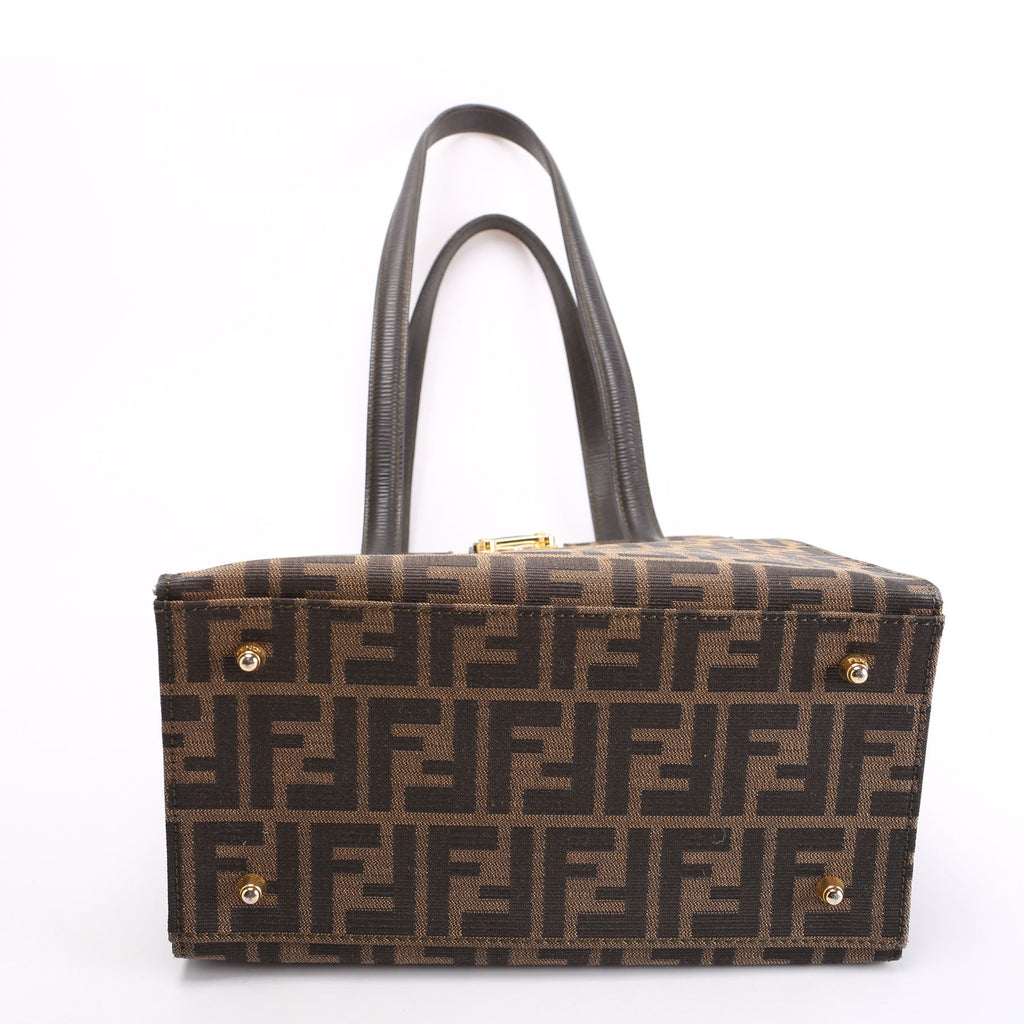 FF Zucca Vertical Tote Vintage Brown/Black