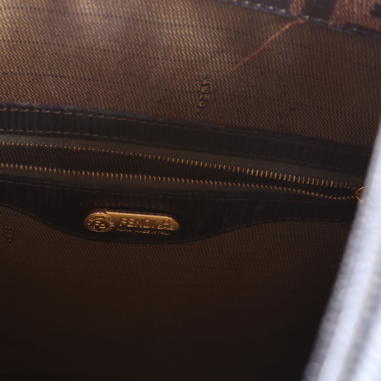 FF Zucca Vertical Tote Vintage Brown/Black