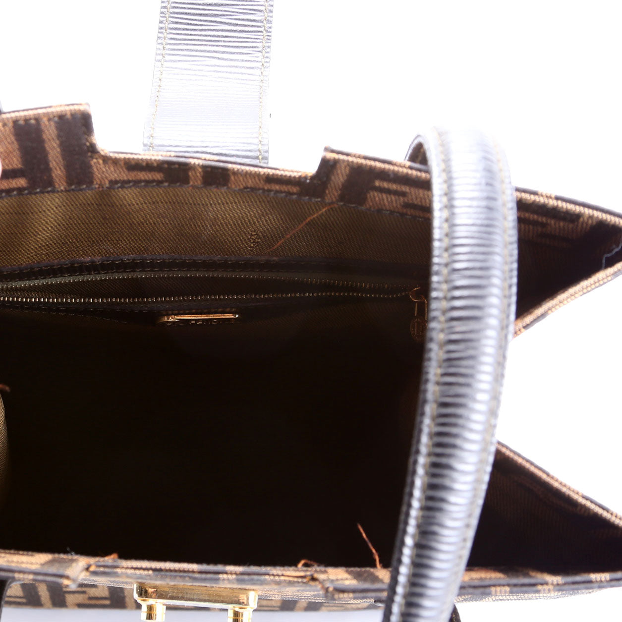 FF Zucca Vertical Tote Vintage Brown/Black