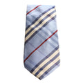 Blue Vintage Check Silk Tie Blue