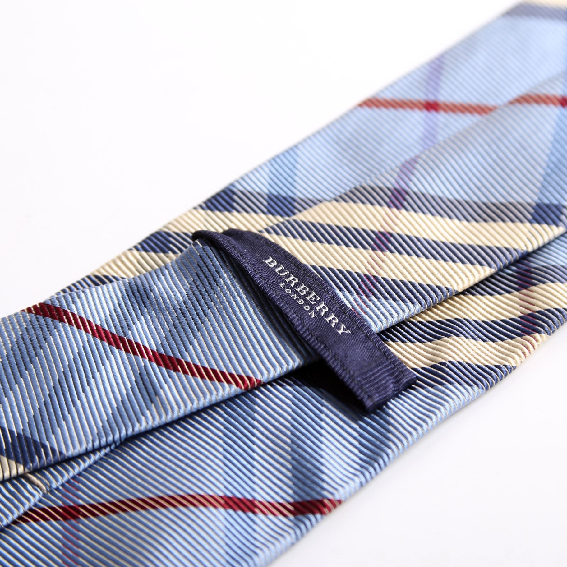 Blue Vintage Check Silk Tie Blue