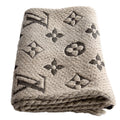 Logomania Wool/Silk Scarf Grey