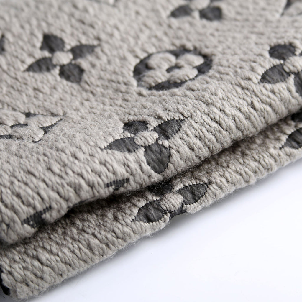 Logomania Wool/Silk Scarf Grey