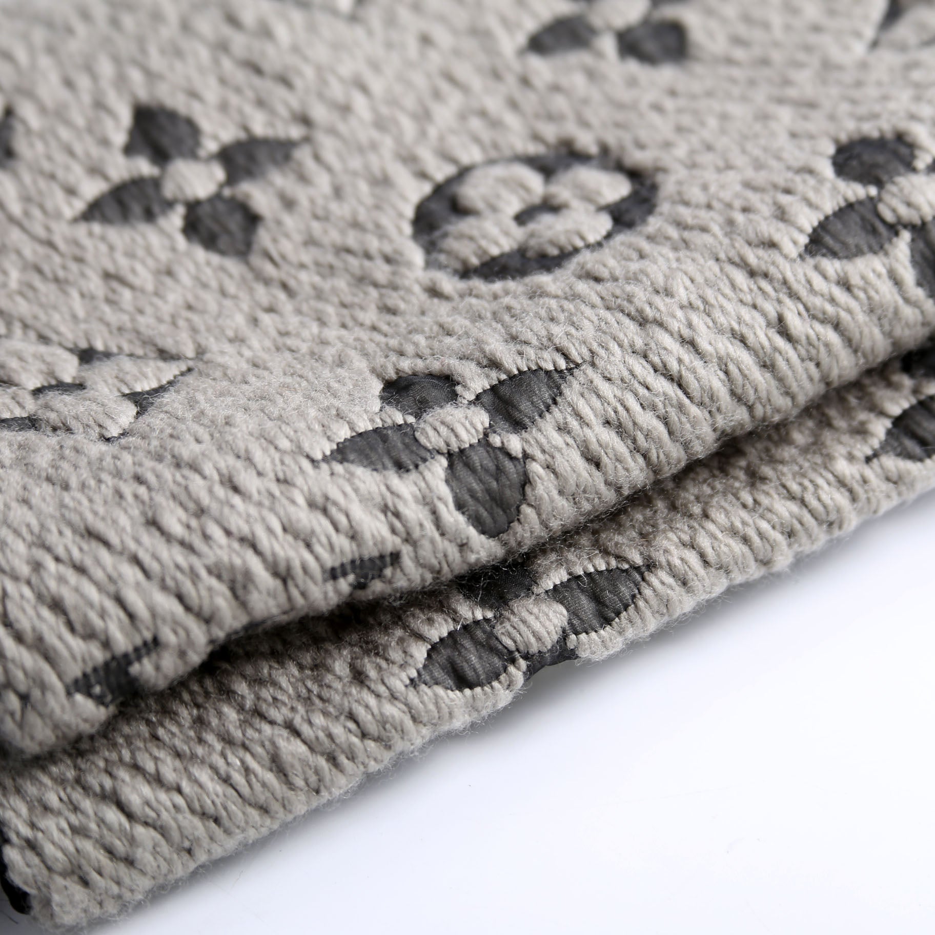 Logomania Wool/Silk Scarf Grey