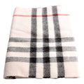 Check Fringe Cashmere Scarf Beige/Black