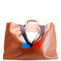 Nomade V Serigraph Tote Calfskin Brown