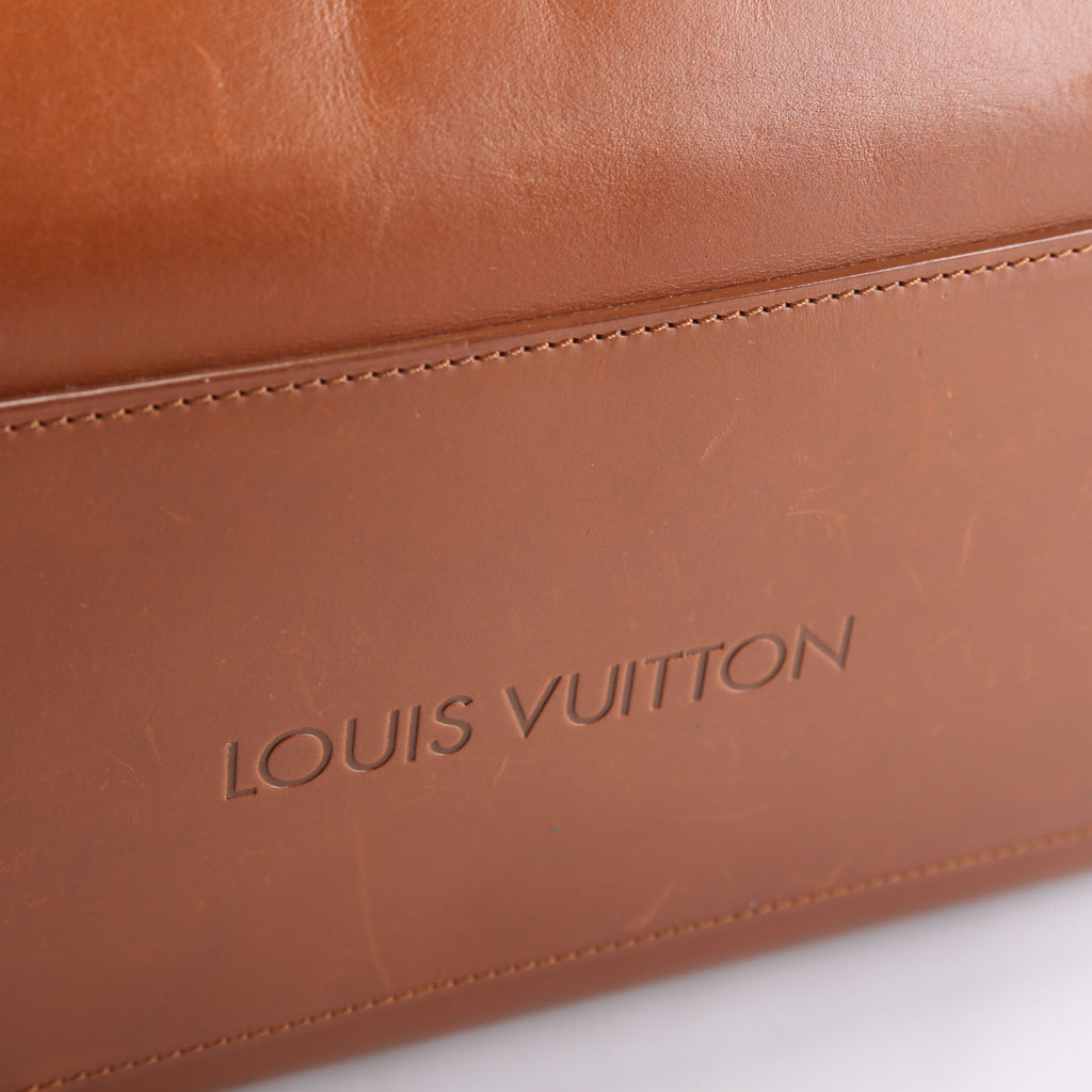Nomade V Serigraph Tote Calfskin Brown