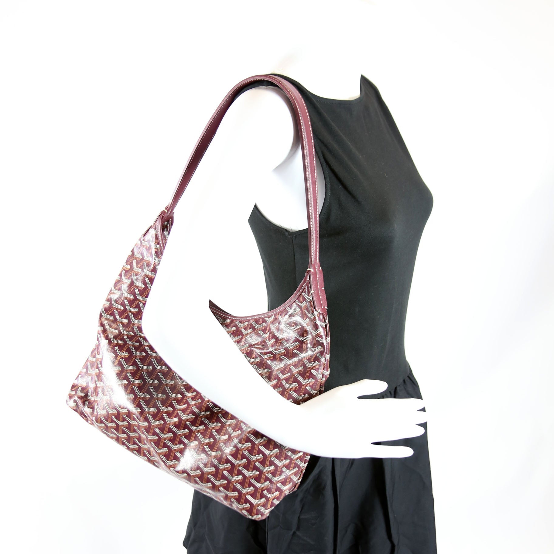 Boheme Hobo Goyardine Burgundy