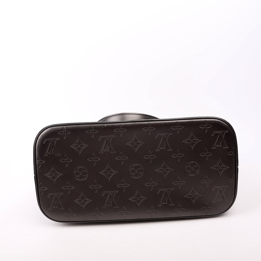 Stockton Monogram Matte Leather Grey