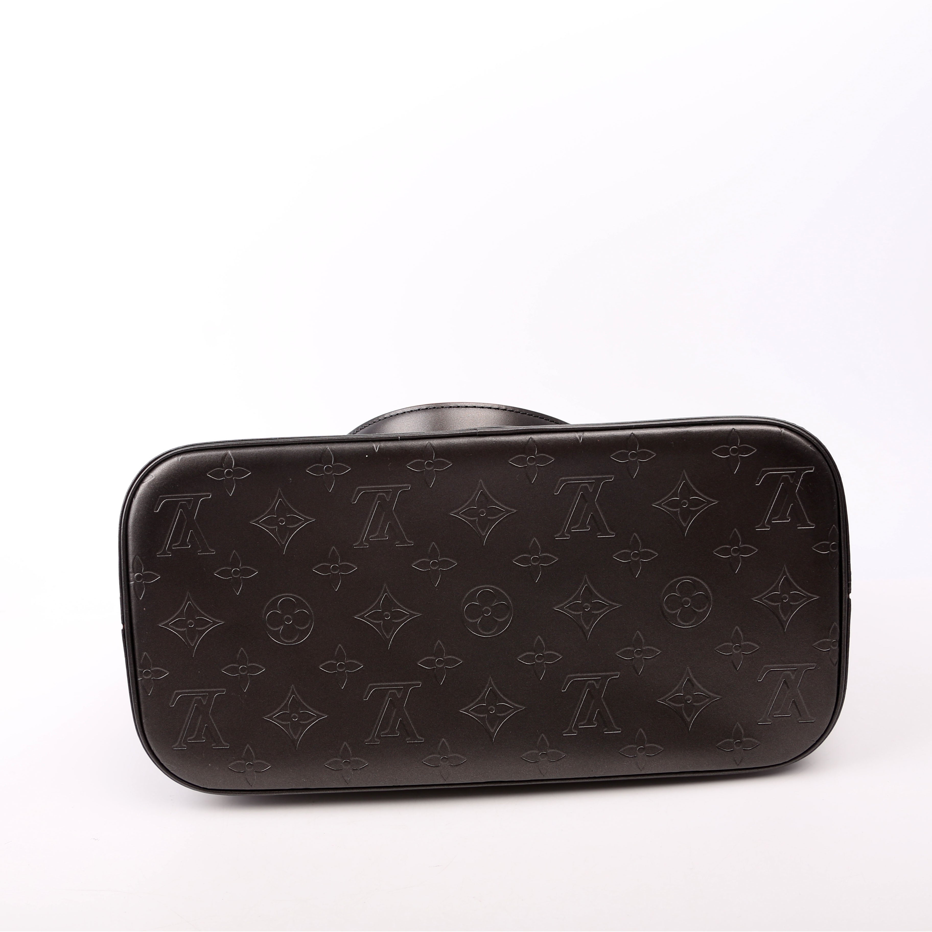 Stockton Monogram Matte Leather Grey