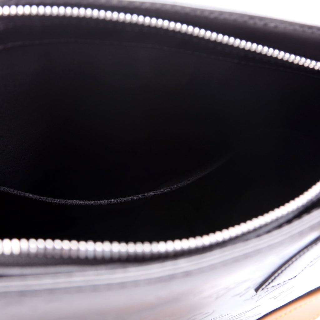 Stockton Monogram Matte Leather Grey