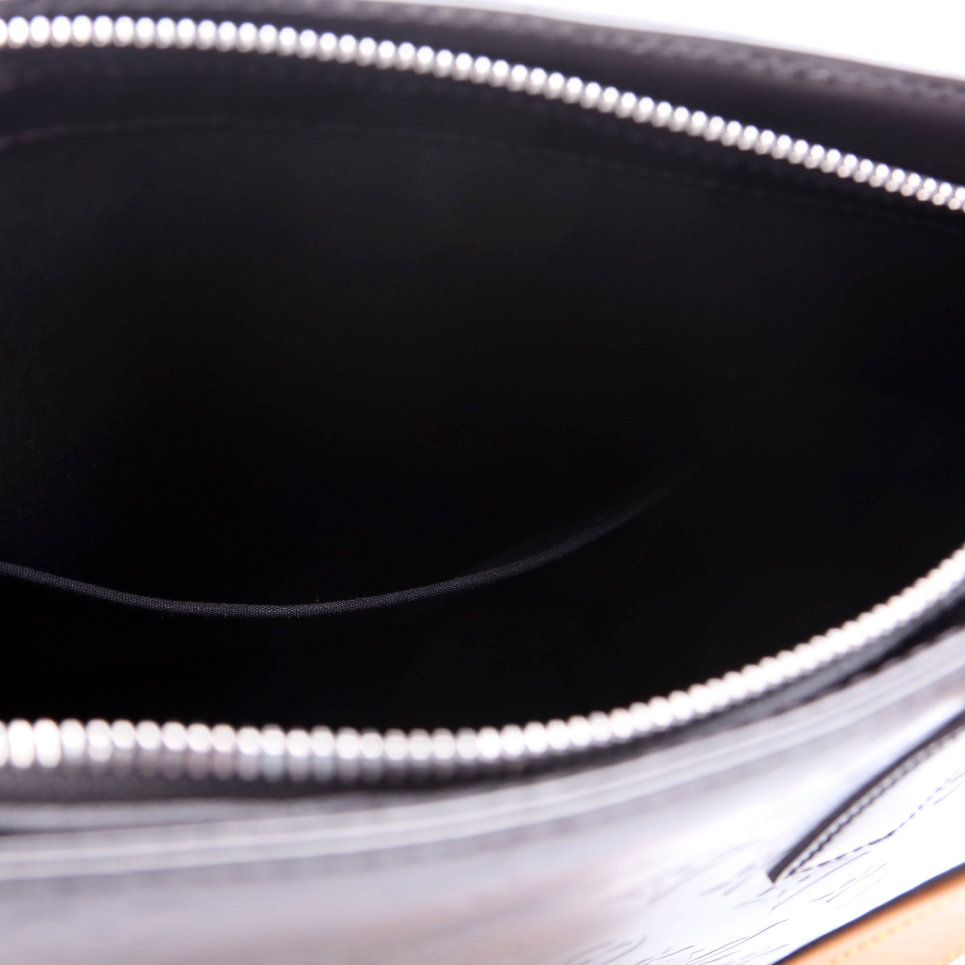 Stockton Monogram Matte Leather Grey