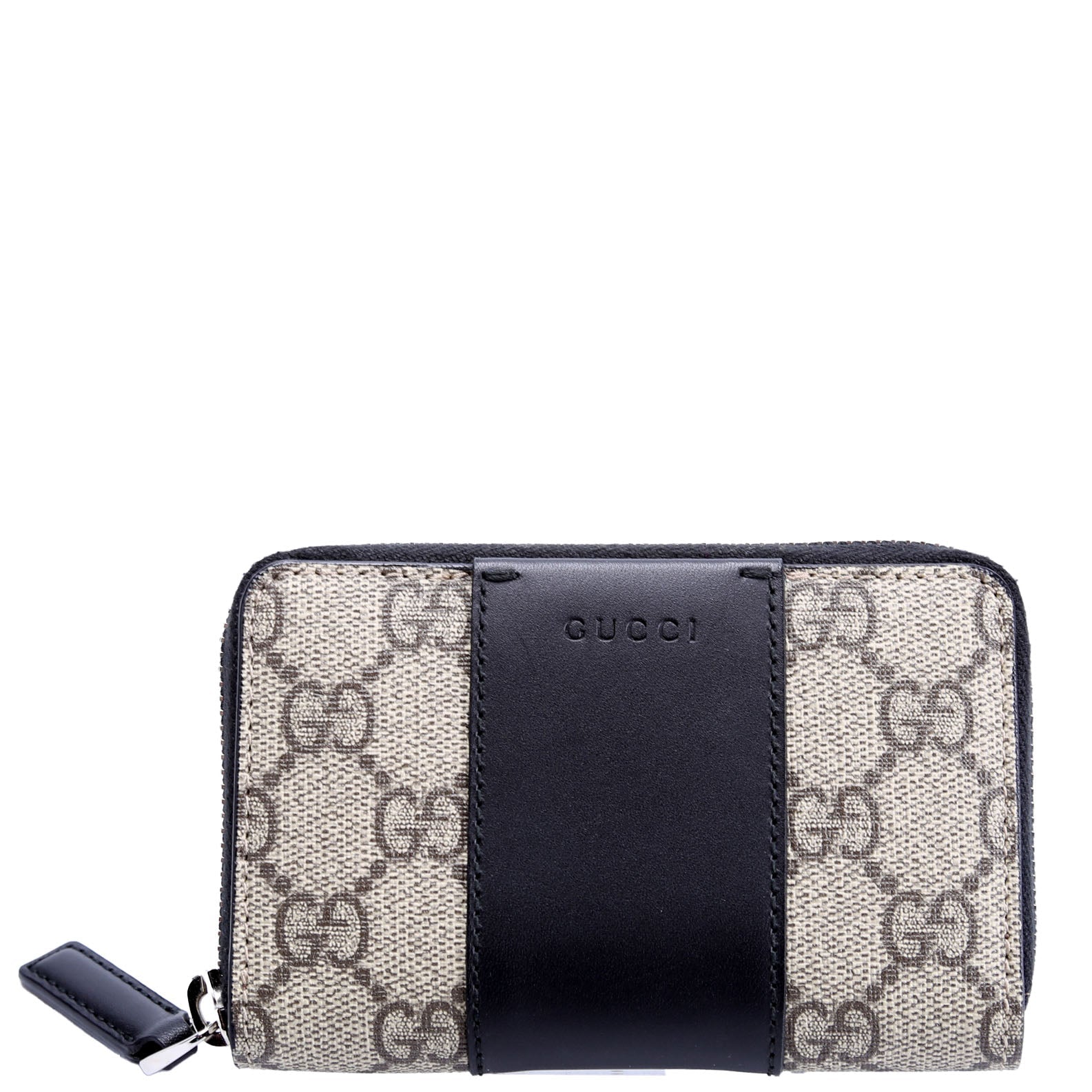 451242 GG Supreme Leather Zip Around Card Case