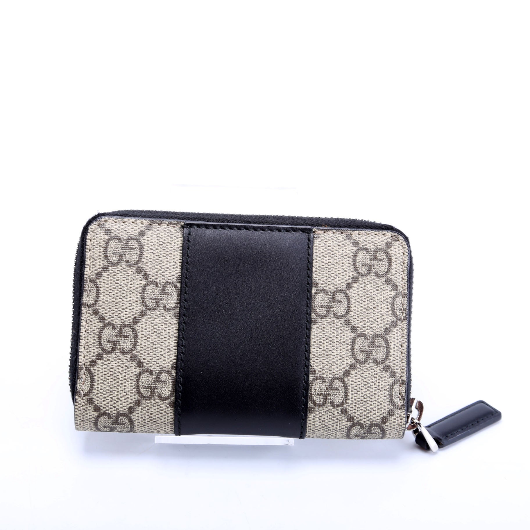451242 GG Supreme Leather Zip Around Card Case