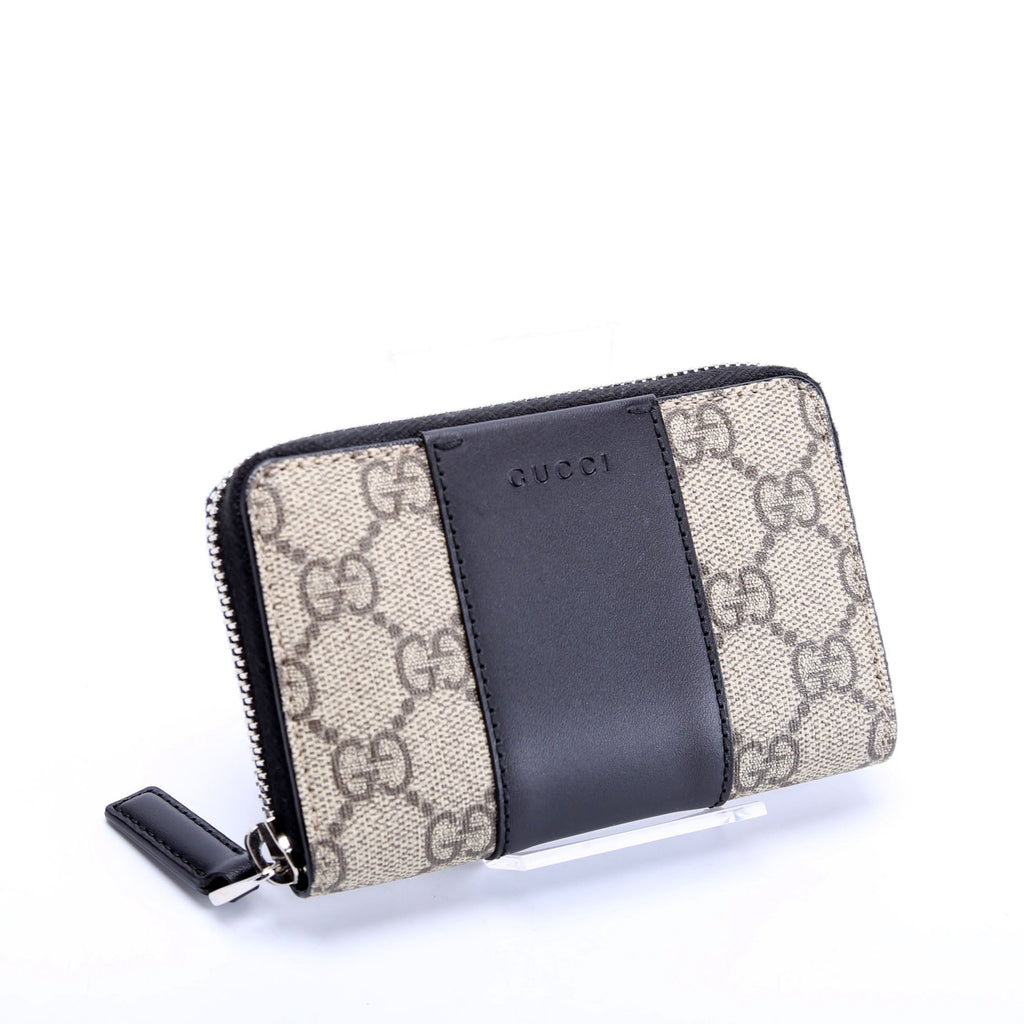 451242 GG Supreme Leather Zip Around Card Case