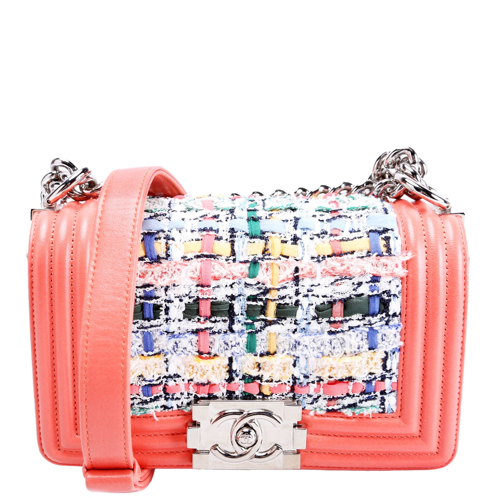 Boy Flap Small Tweed 20M Coral/Multicolor
