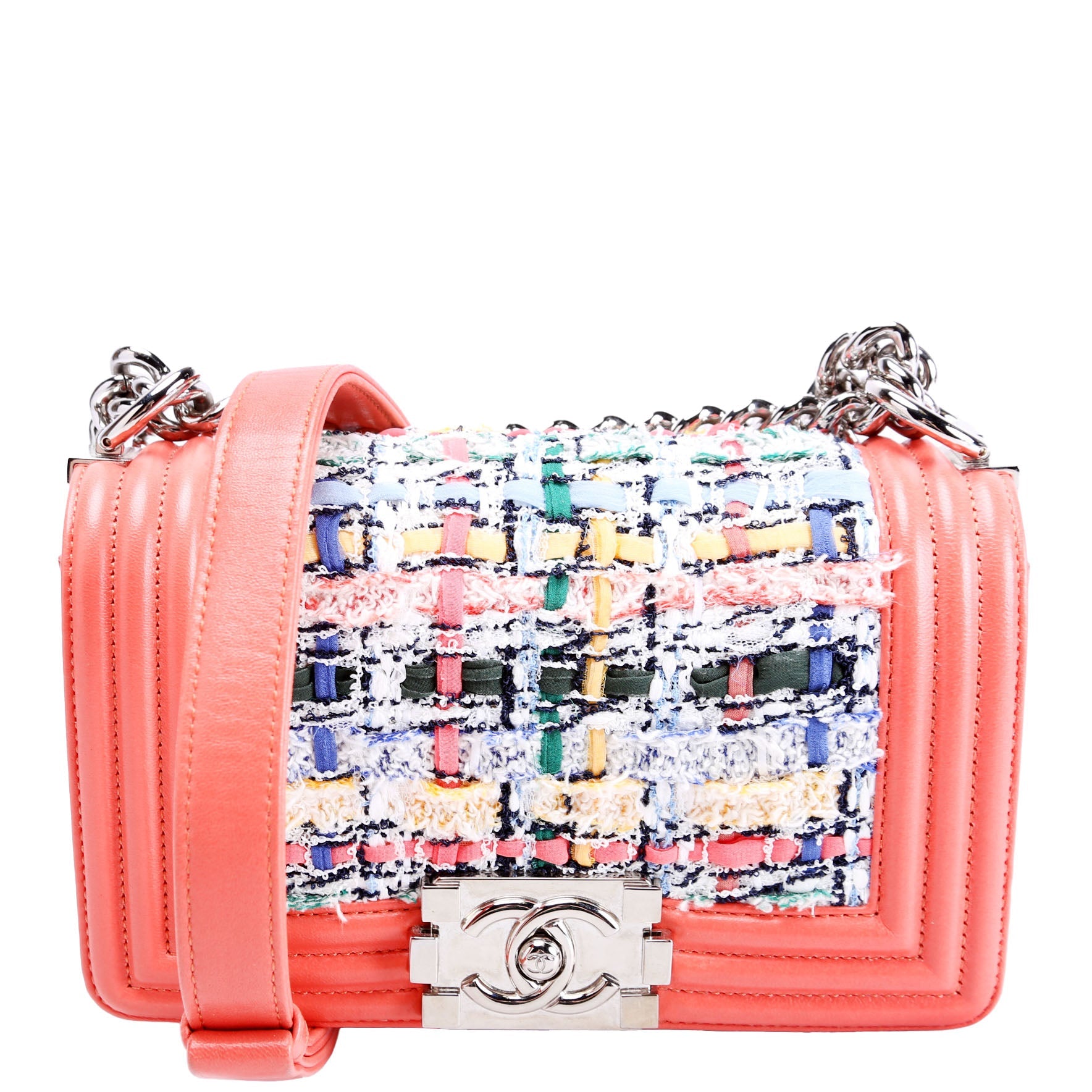 Boy Flap Small Tweed 20M Coral/Multicolor