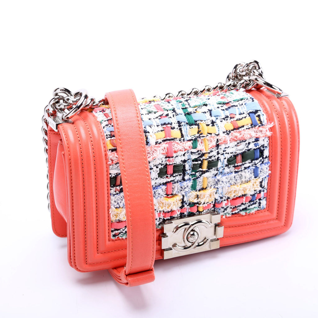 Boy Flap Small Tweed 20M Coral/Multicolor