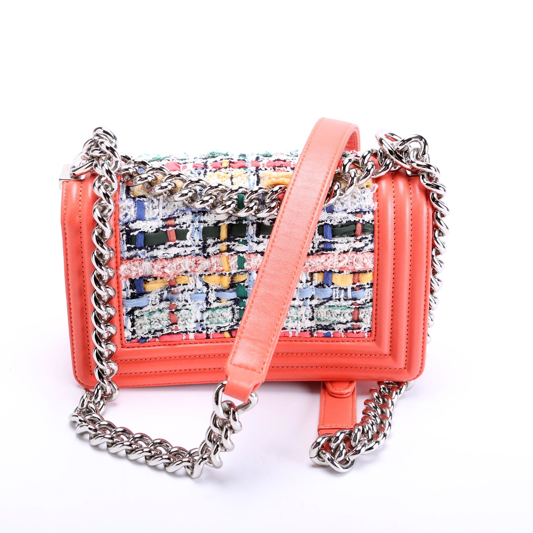 Boy Flap Small Tweed 20M Coral/Multicolor