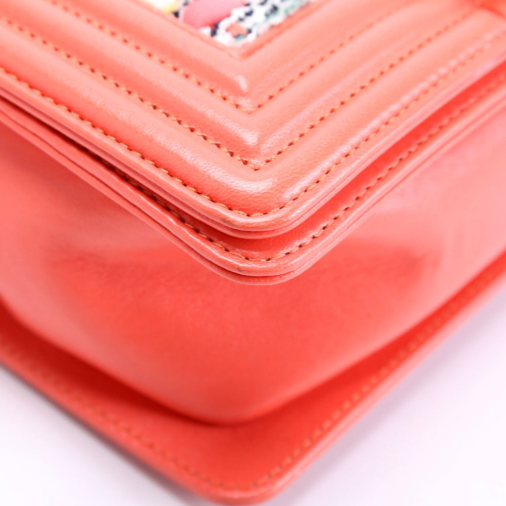 Boy Flap Small Tweed 20M Coral/Multicolor
