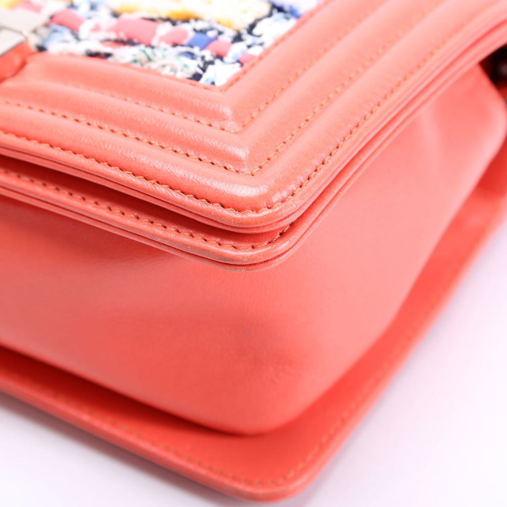 Boy Flap Small Tweed 20M Coral/Multicolor