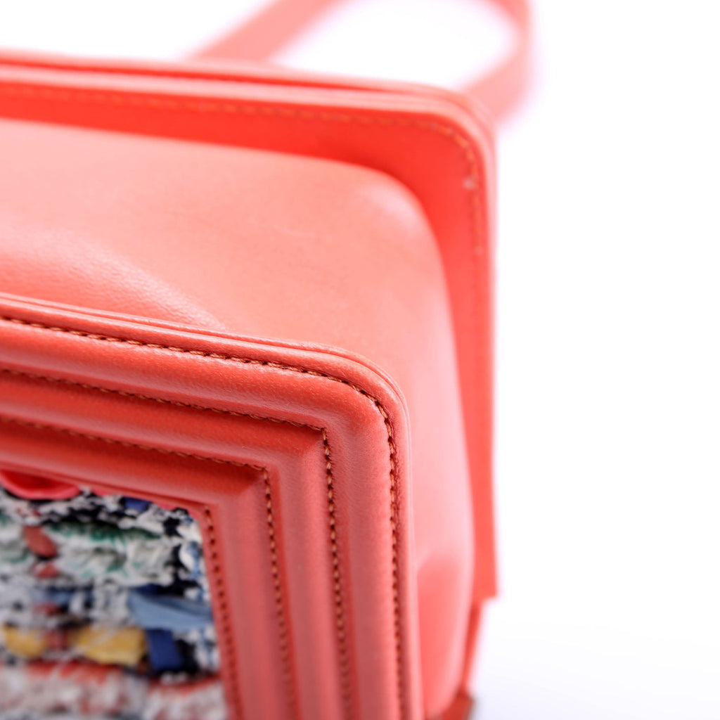 Boy Flap Small Tweed 20M Coral/Multicolor
