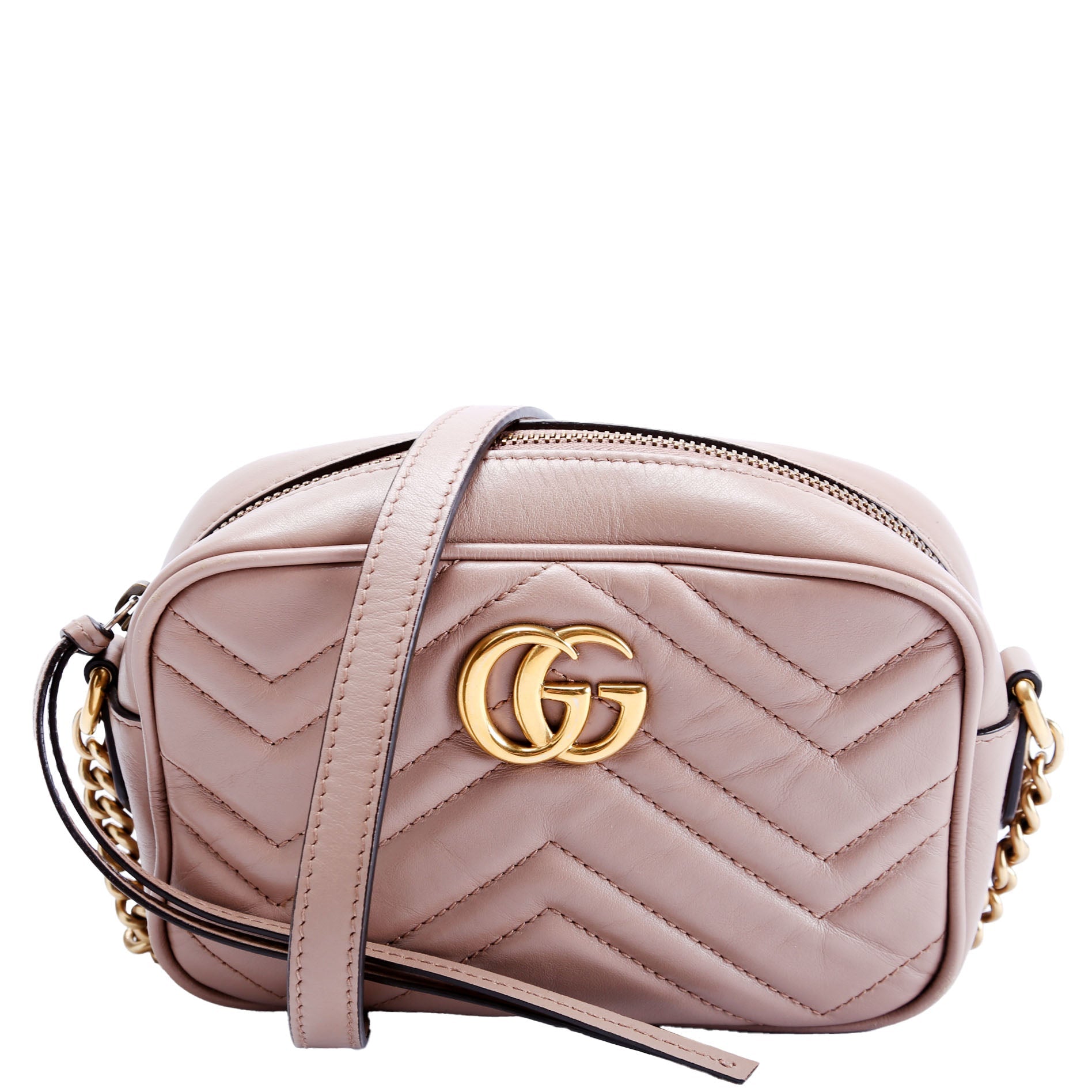 Gucci 448065 Marmont Mini Camera Bag Tan