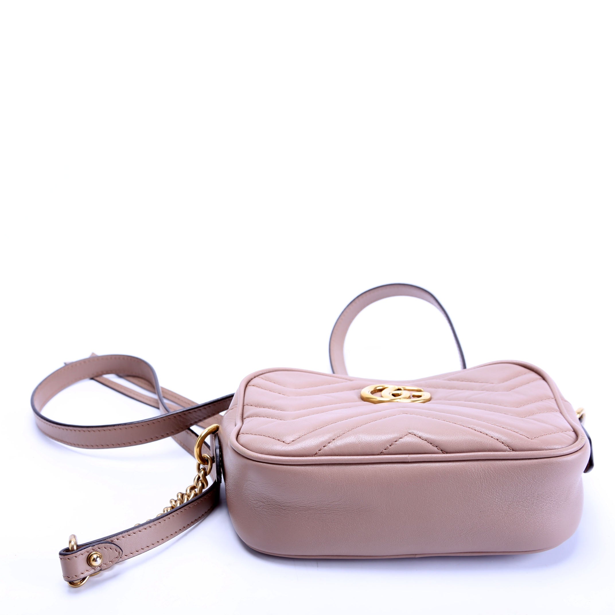 Gucci 448065 Marmont Mini Camera Bag Tan