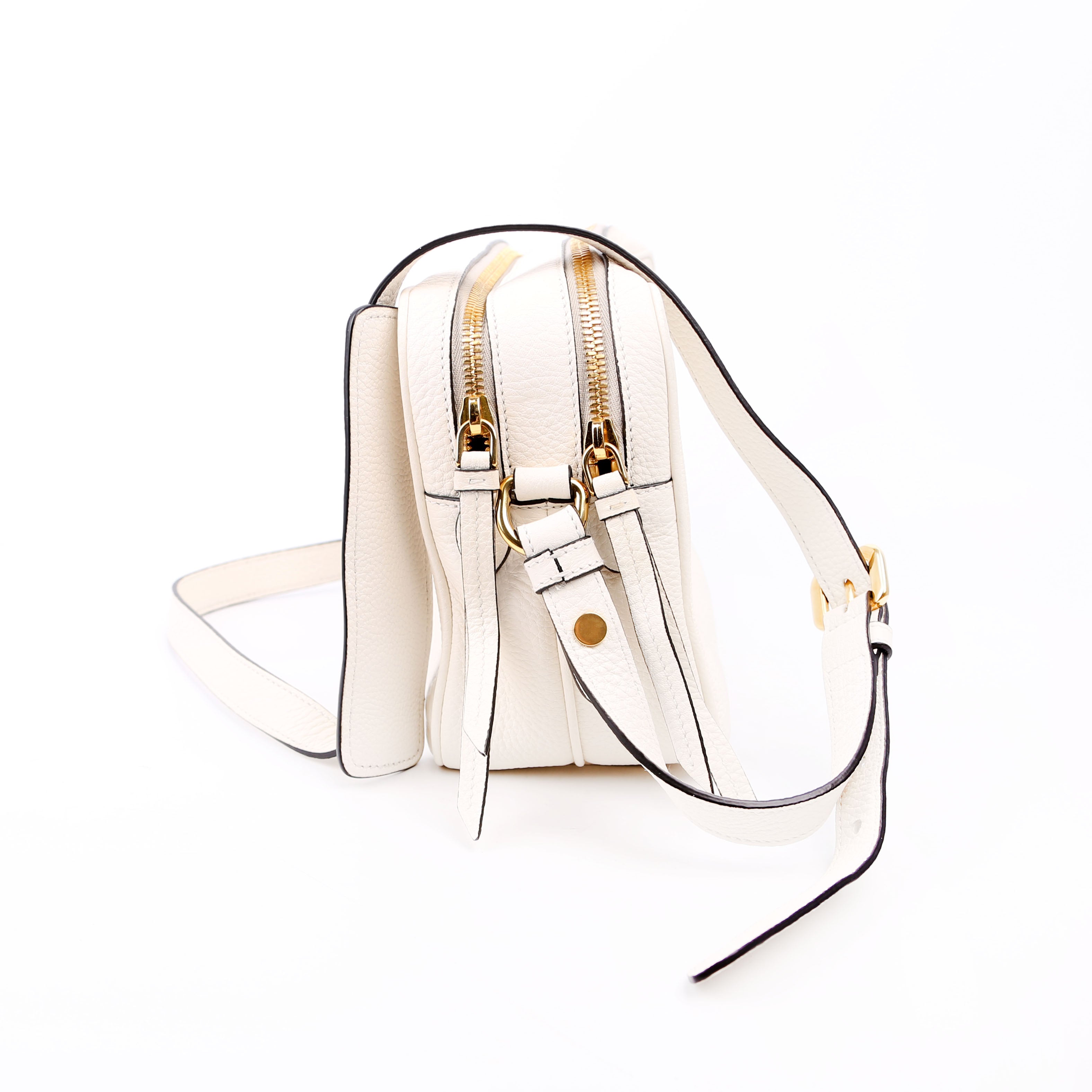 1BH079 Vitello Phenix Shoulder Bag White