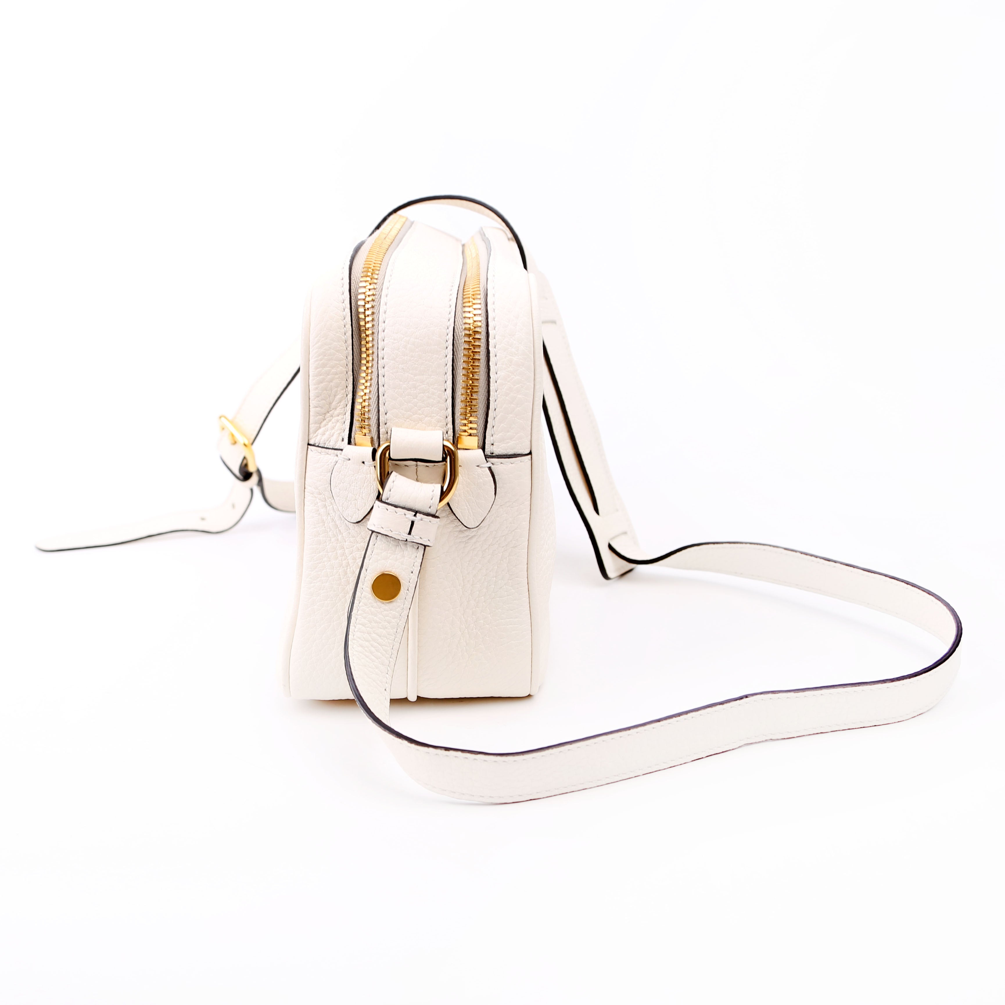 1BH079 Vitello Phenix Shoulder Bag White