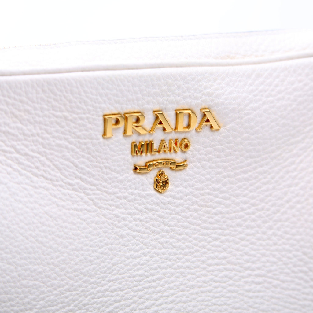 1BH079 Vitello Phenix Shoulder Bag White