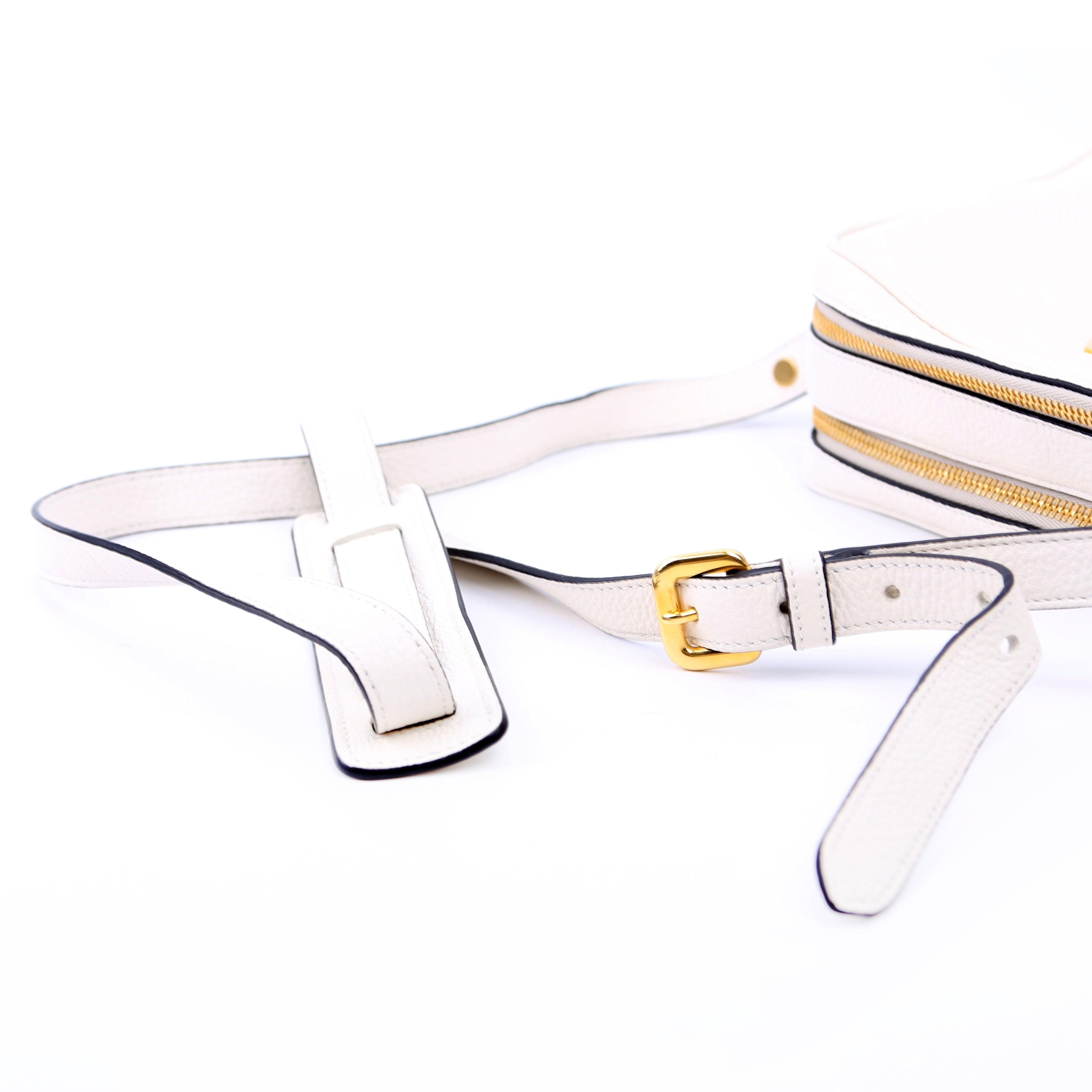 1BH079 Vitello Phenix Shoulder Bag White