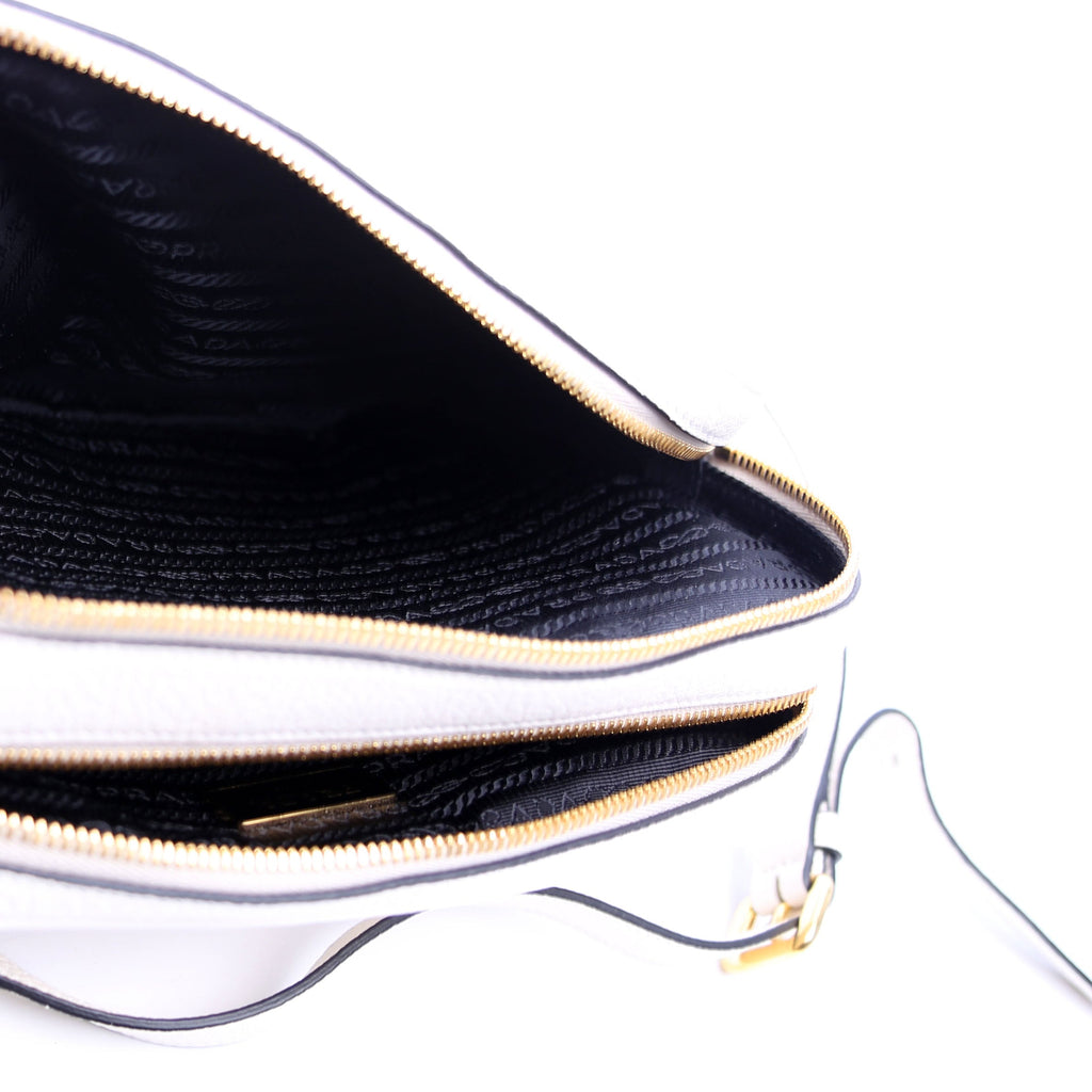 1BH079 Vitello Phenix Shoulder Bag White