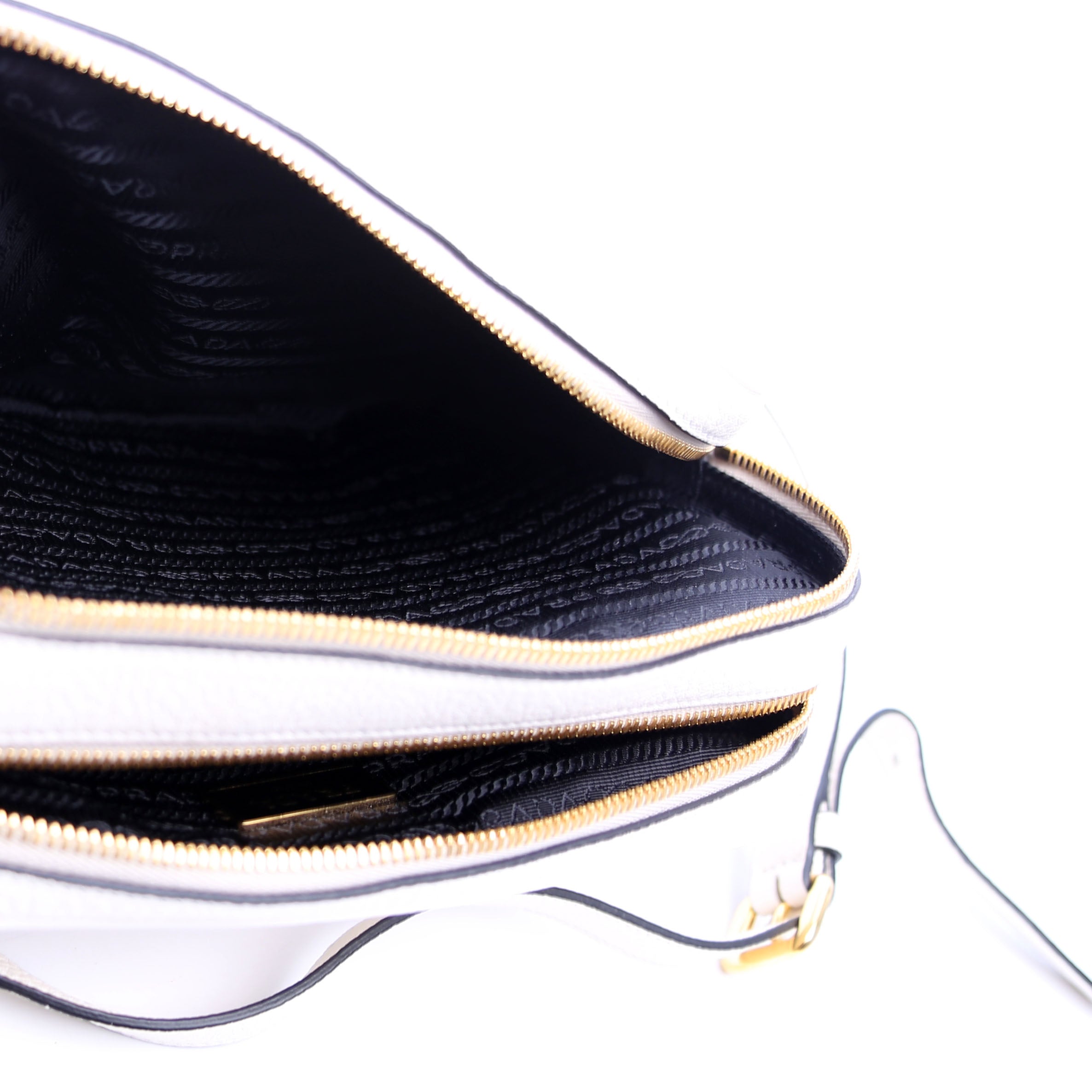 1BH079 Vitello Phenix Shoulder Bag White