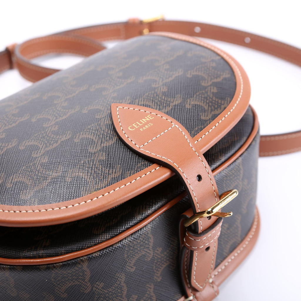 Folco Triomphe Medium Canvas/Calfskin Brown