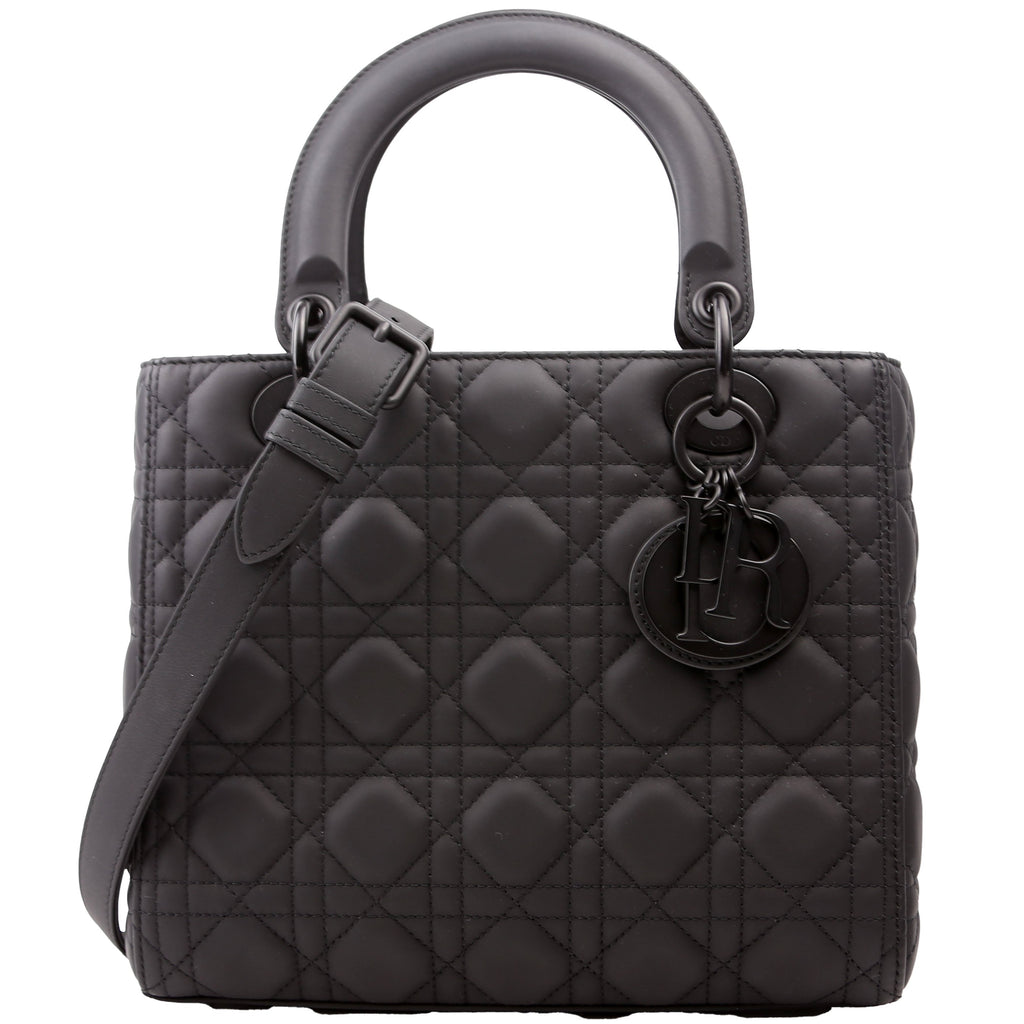 Lady Dior Medium Ultra Matte Black