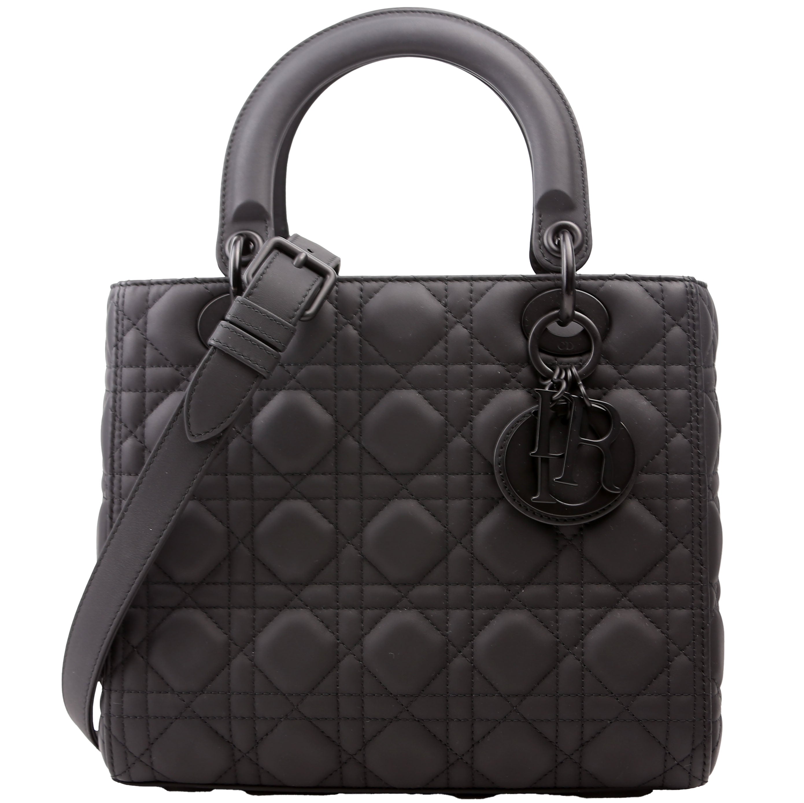 Lady Dior Medium Ultra Matte Black