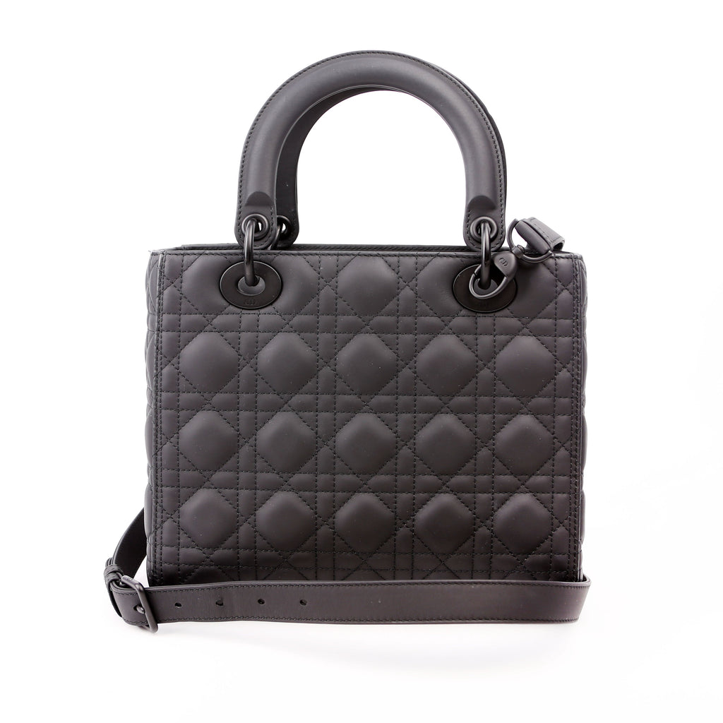 Lady Dior Medium Ultra Matte Black