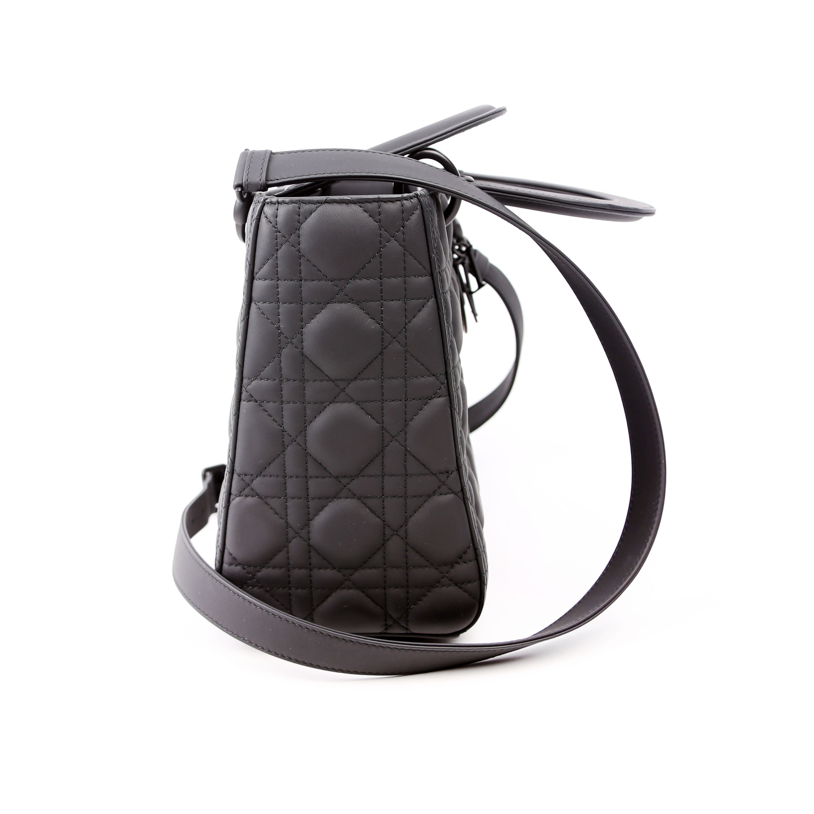 Lady Dior Medium Ultra Matte Black