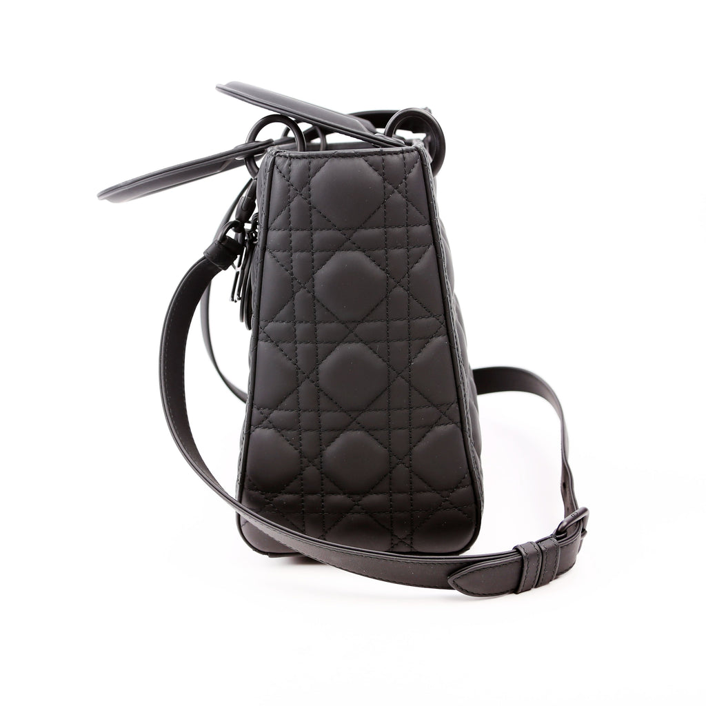 Lady Dior Medium Ultra Matte Black