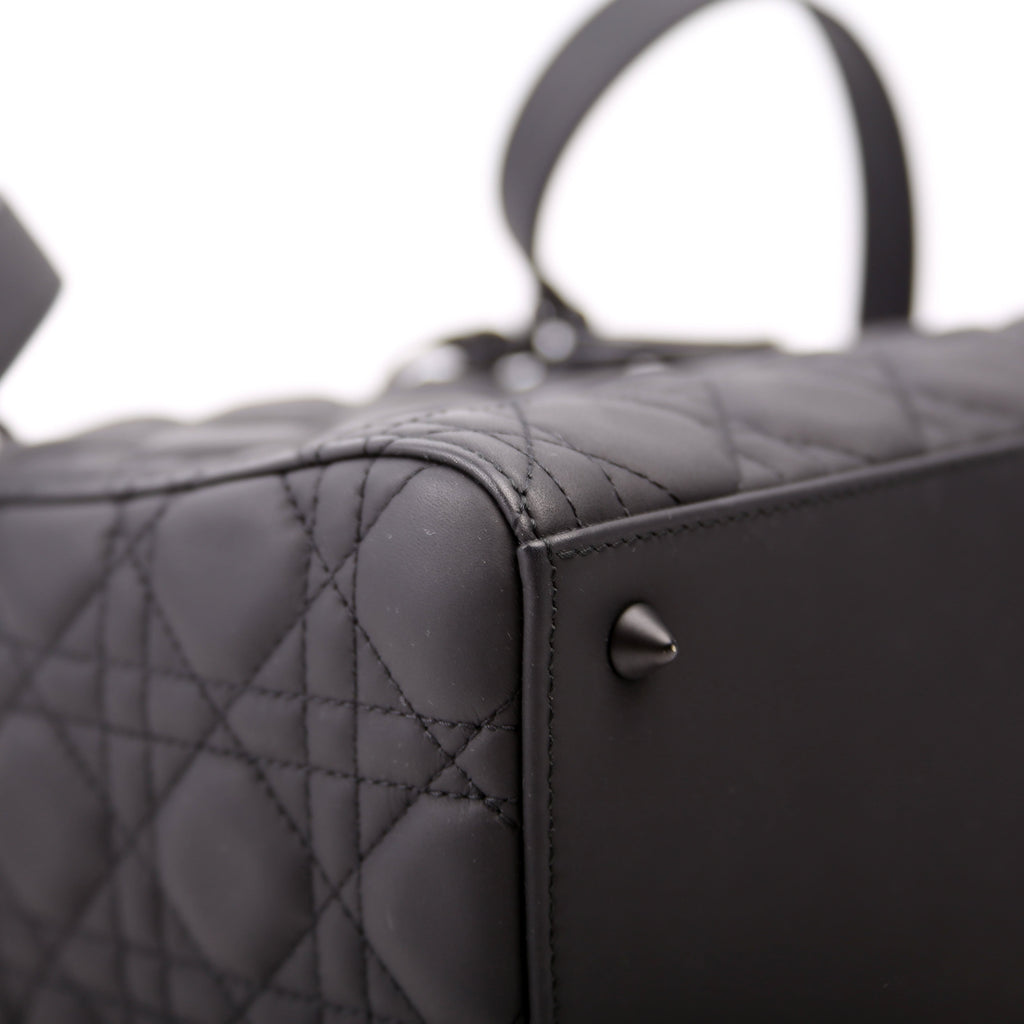 Lady Dior Medium Ultra Matte Black